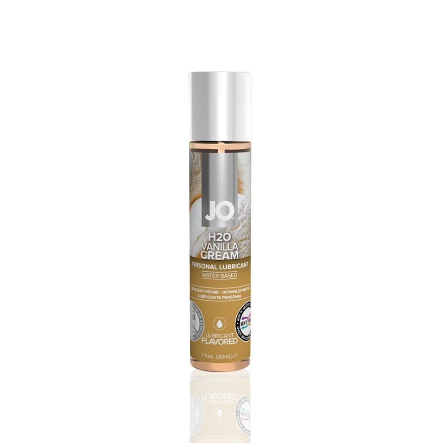 Змазка на водній основі JO H2O — Vanilla Cream (30 мл) без цукру, рослинний гліцерин фото 1