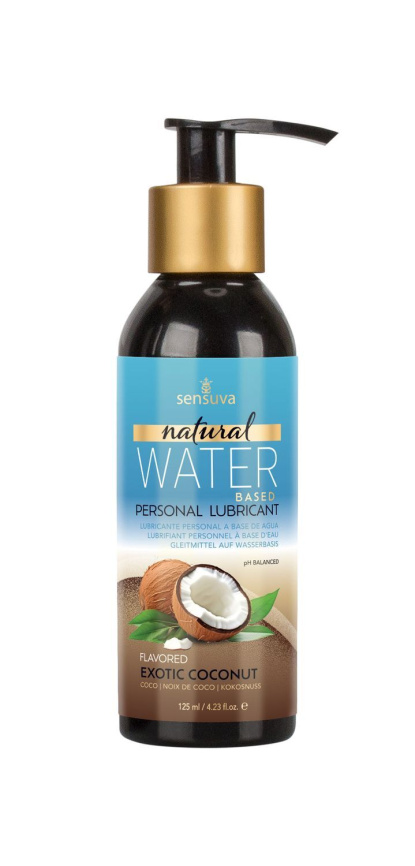 Змазка на водній основі Sensuva Natural Water-Based Exotic Coconut (125 мл) без гліцерину і парабенів фото 2