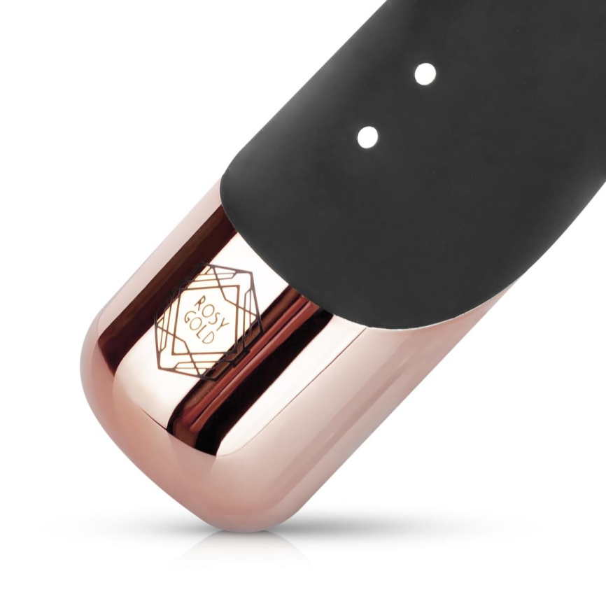Вібратор-кролик Rosy Gold - Rabbit Vibrator with thrusting function - Black фото 6