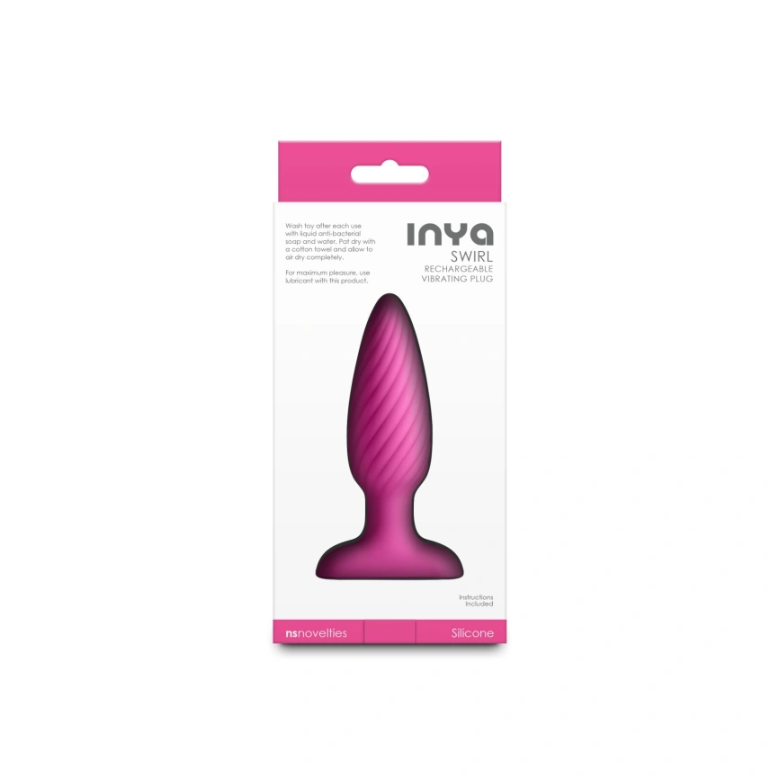 Анальная пробка с вибрацией NS Novelties INYA - Swirl - Pink фото 4
