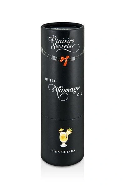 Массажное масло Plaisirs Secrets Pina Colada (59 мл) с афродизиаками, съедобное, подарочная упаковка фото 3