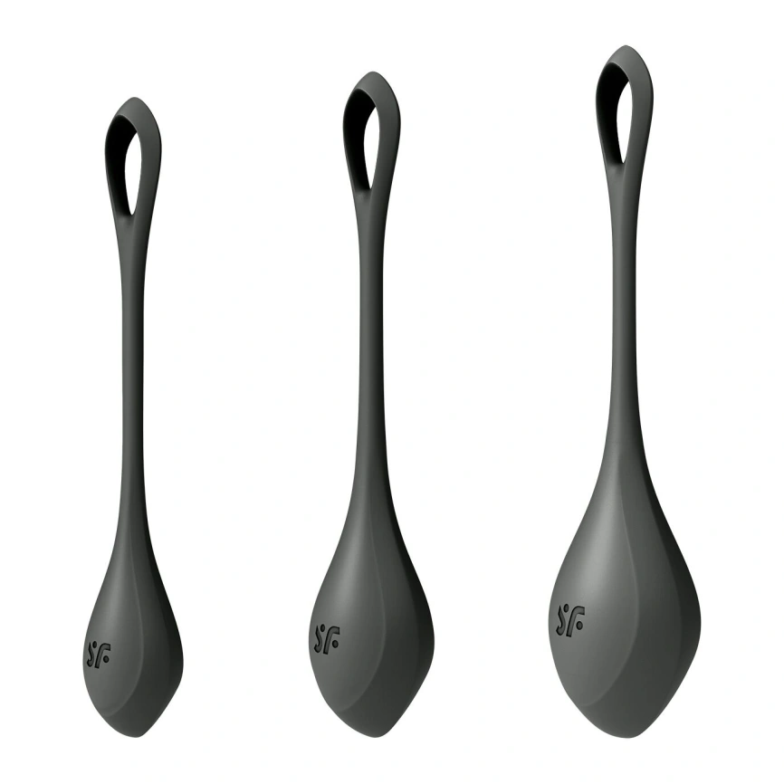 Набор йони бусин Satisfyer Yoni Power 2 Black, диаметр 2-2,5-3см, масса 22-44-73 г фото 1