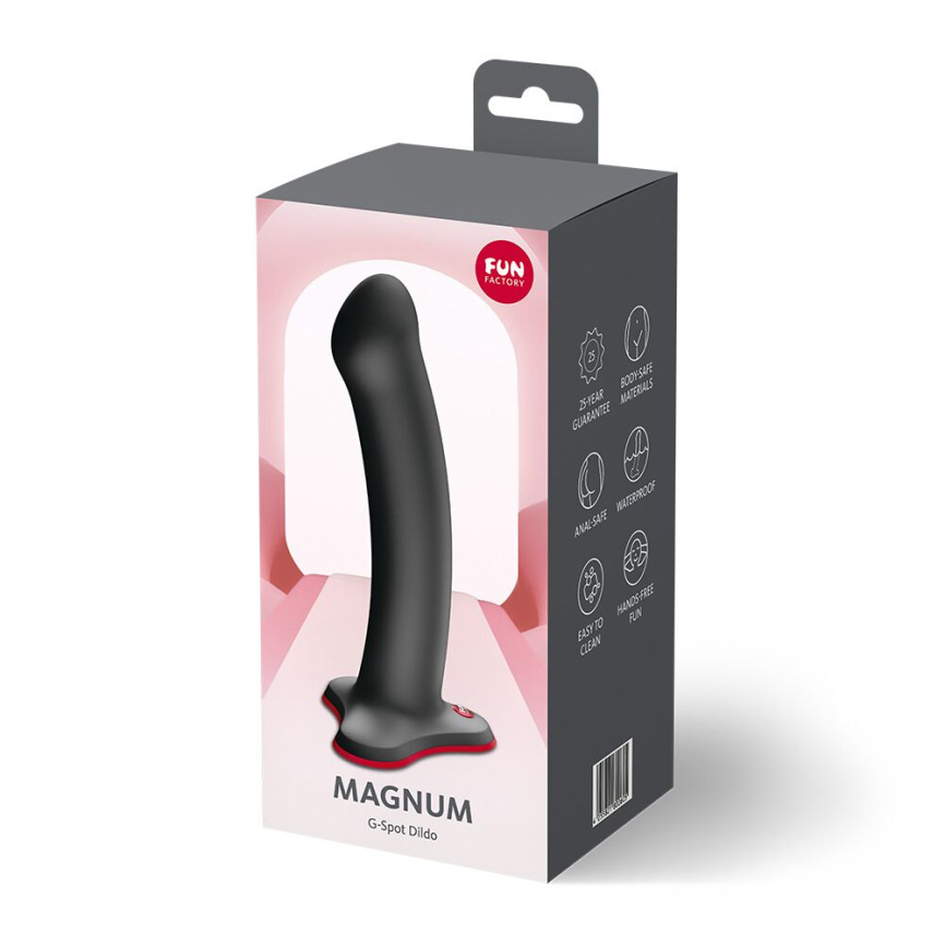 Фалоімітатор Fun Factory MAGNUM Black, дуже гнучкий, довжина 18,3 см, діаметр 3,7 см фото 4