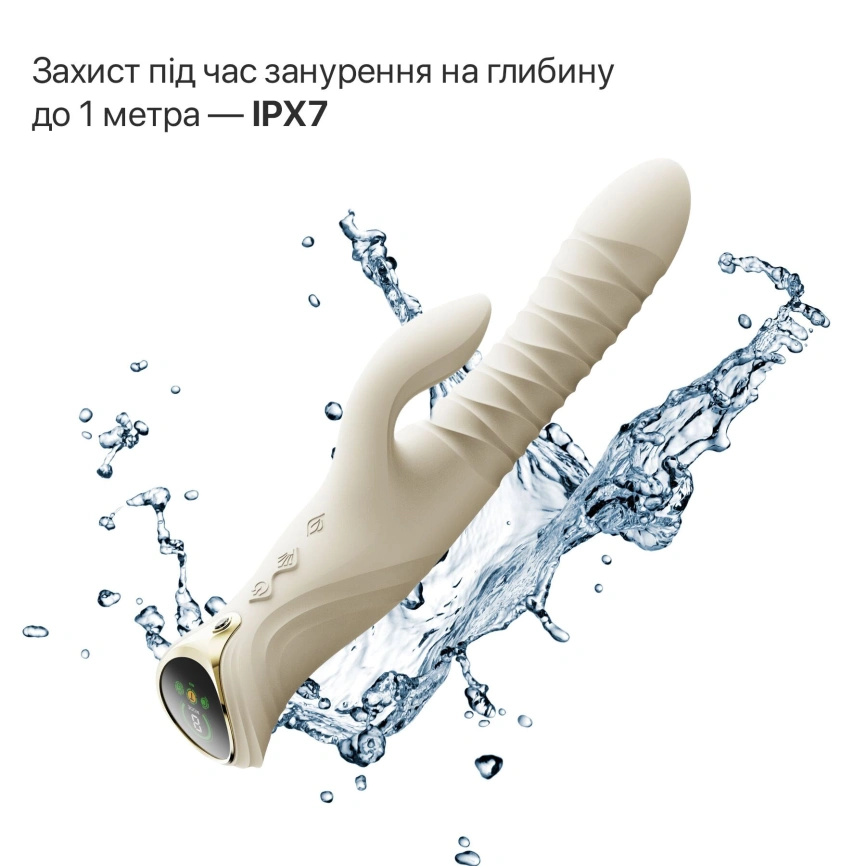 Смарт пульсатор-кролик с вибрацией Zalo Mose 2 Ivory White, подогрев до 42 °C, кристалл Swarovski фото 21