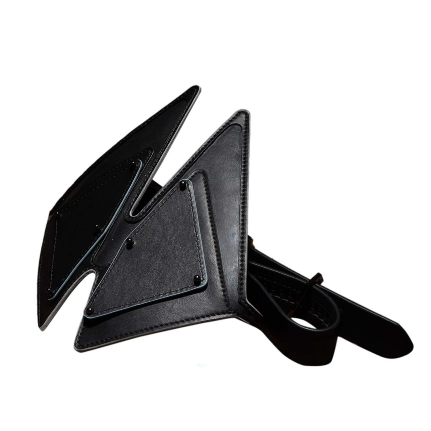 Маска на очі LOCKINK Vixen Blindfold, чорна, натуральна шкіра, регульований обсяг фото 1