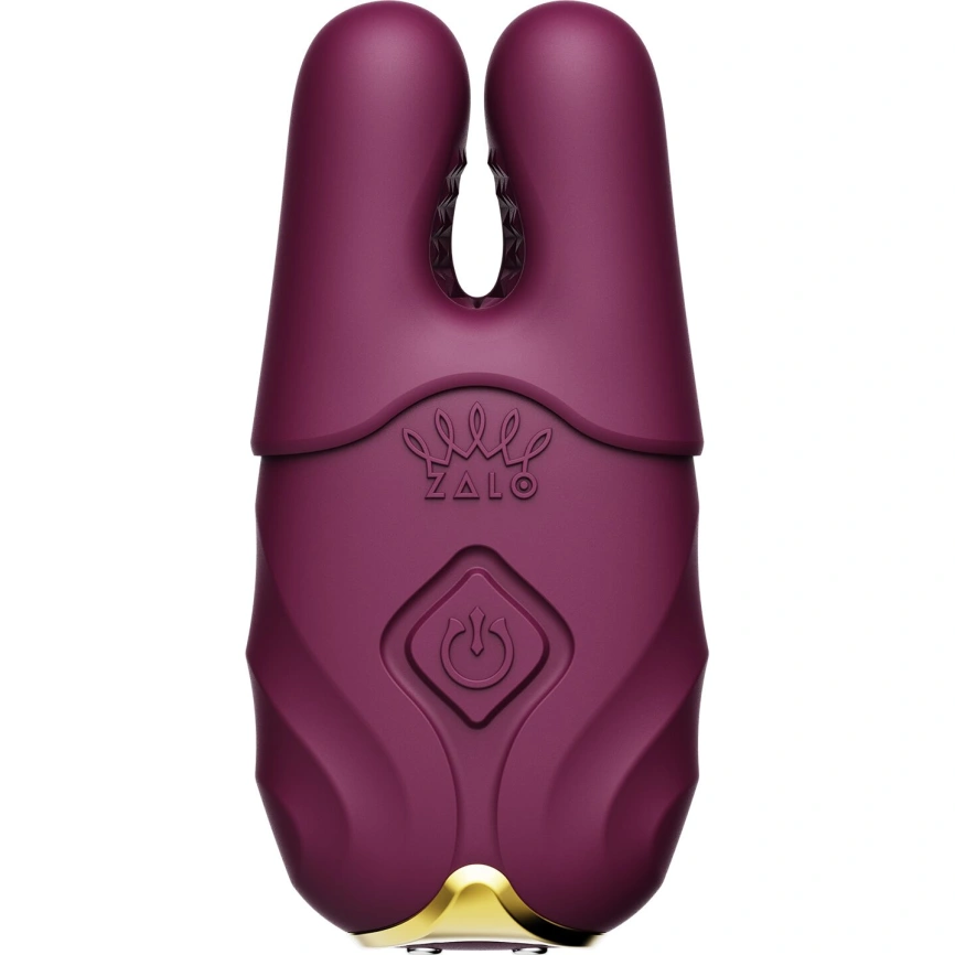 Смарт-вибратор для груди Zalo - Nave Velvet Purple, пульт ДУ, работа через приложение фото 2