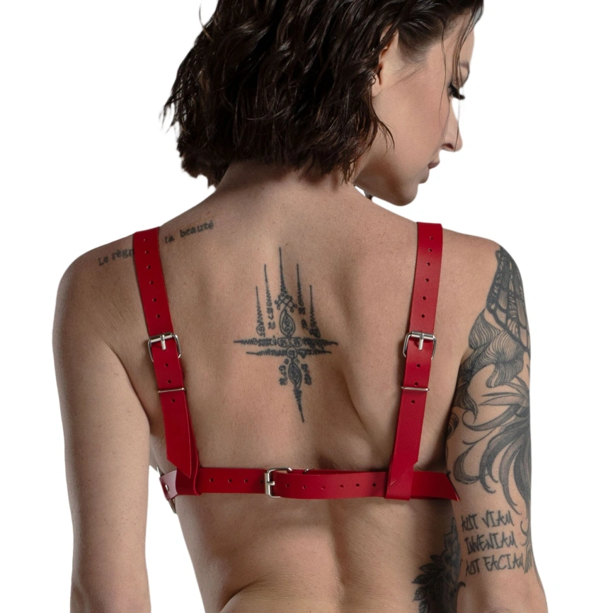 Лиф из натуральной кожи Feral Feelings - Bikini Top Red фото 3