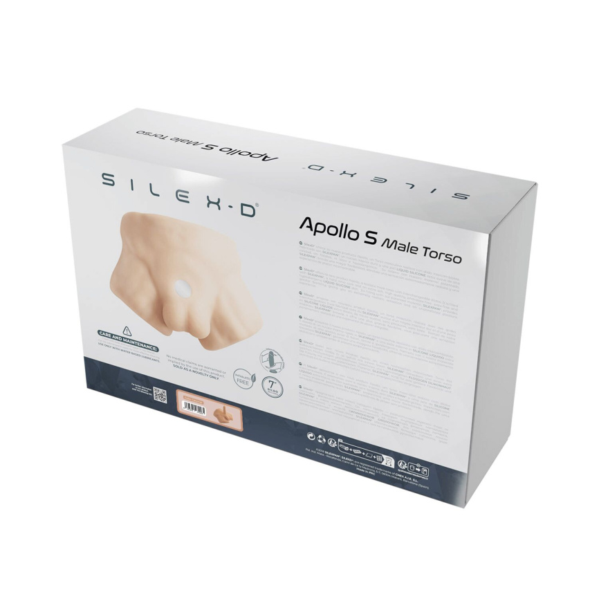 Півторс з фалоімітатором на присосці SilexD Apollo S Male Torso Caramel фото 7