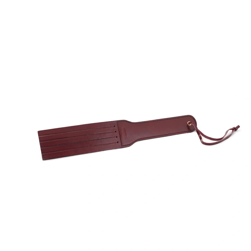 Двусторонний паддл Liebe Seele Wine Red Spanking Paddle, натуральная кожа фото 4