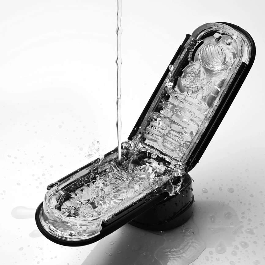 Мастурбатор Tenga Flip Zero Black, изменяемая интенсивность стимуляции, раскладной фото 6