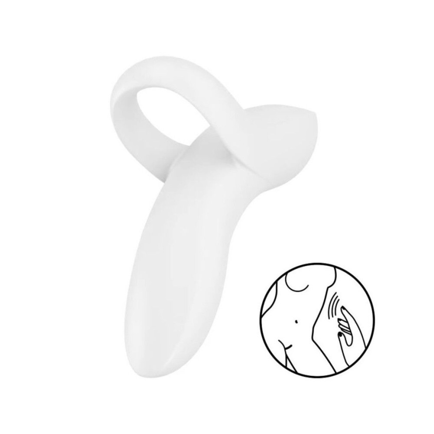 Вібратор на палець Satisfyer Bold Lover White, гнучкий фото 1