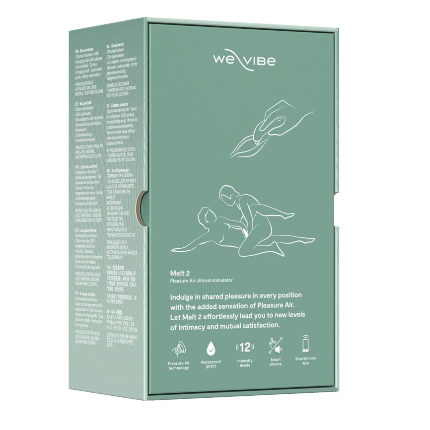 Вакуумный смарт-стимулятор для пар We-Vibe Melt 2 Sage (разводы на упаковке!!!) фото 14