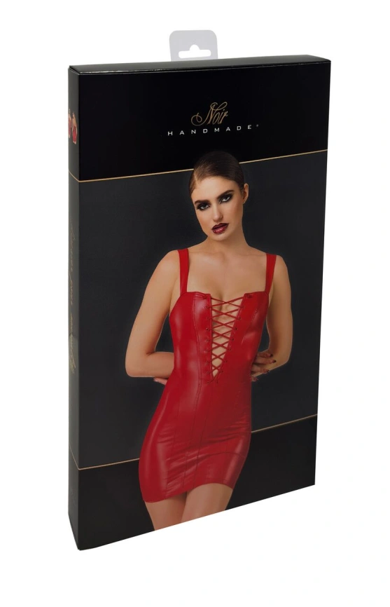 Платье Noir Handmade F364 Bombshell Lace-Up Mini Dress Red XS фото 8
