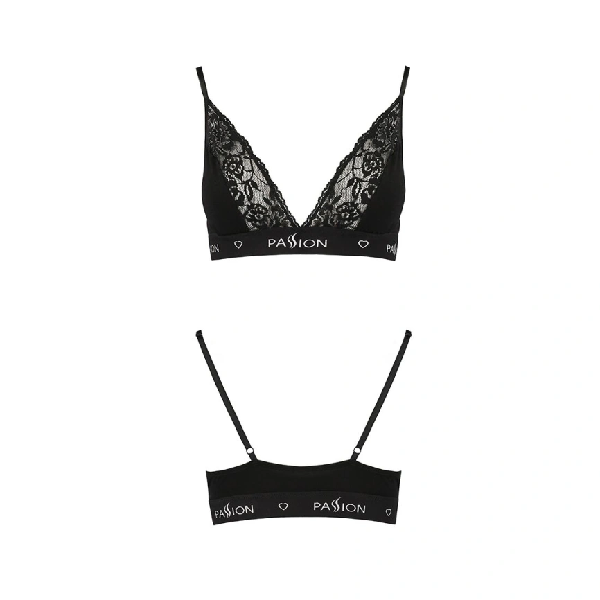 Эластичный топ с кружевом Passion PS001 TOP XL, black фото 12