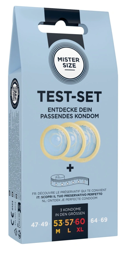 Набор презервативов Mister Size test-set 53–57–60, 3 размера + линейка, толщина 0,05 мм фото 7