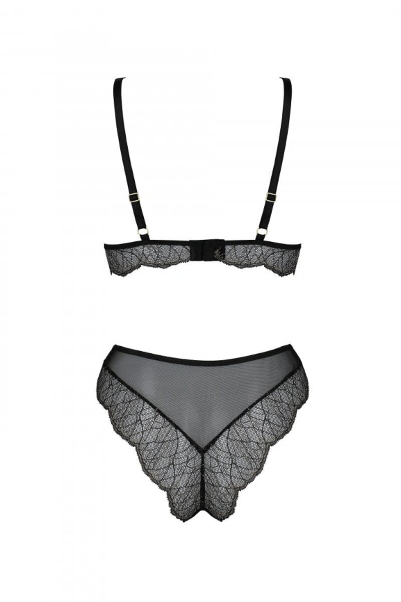 Комплект Passion AMBERLY SET black, S/M, бралетт и трусики бразилиана фото 4