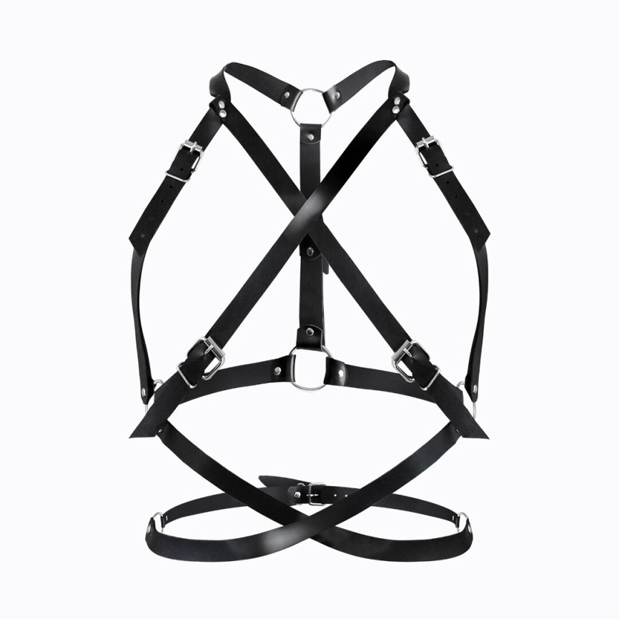Портупея жіноча Art of Sex - Agnessa Leather harness, Чорний XS-M фото 1