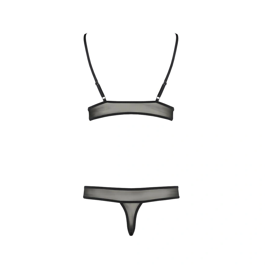 Комплект белья Passion ERZA SET XXL/XXXL, black, лиф и трусики фото 6