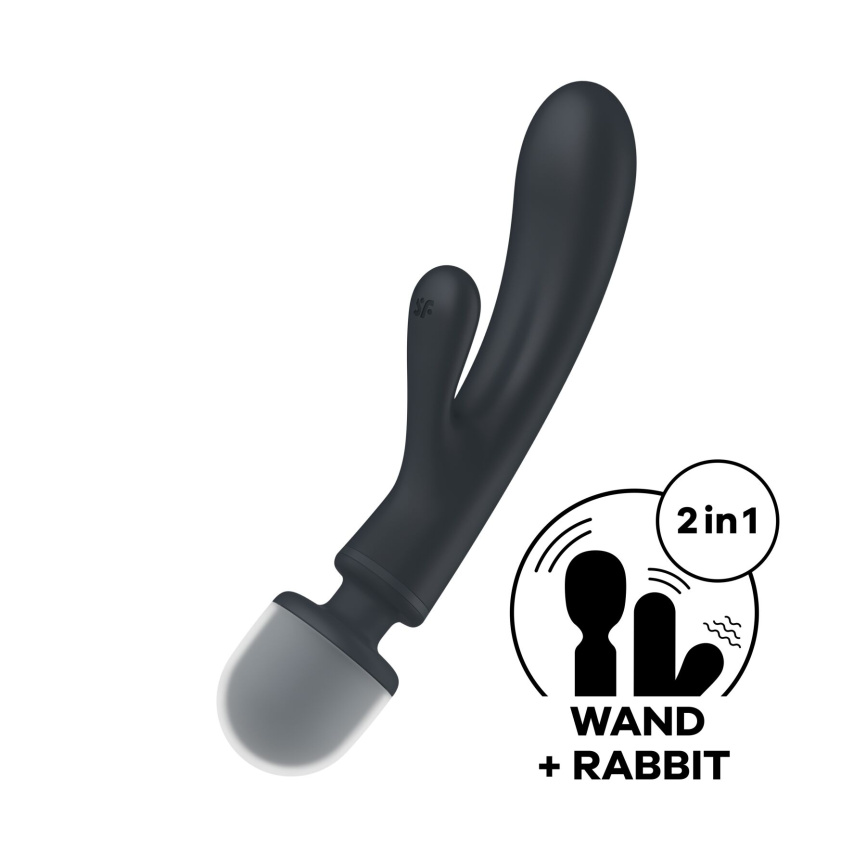 Вібратор-кролик з вібромасажером Satisfyer Triple Lover Grey, 3 мотори фото 1