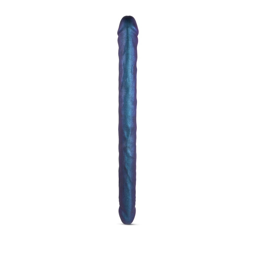 Фалоімітатор подвійний Strap-On-Me DOUBLE DONG REALISTIC DILDO - SNAKY METALLIC COLOR фото 1