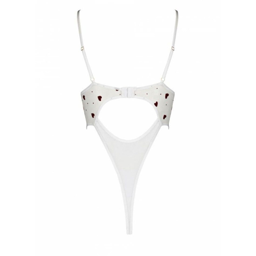 Еротичний боді з малюнком Passion LOVELIA BODY S/M, white фото 6