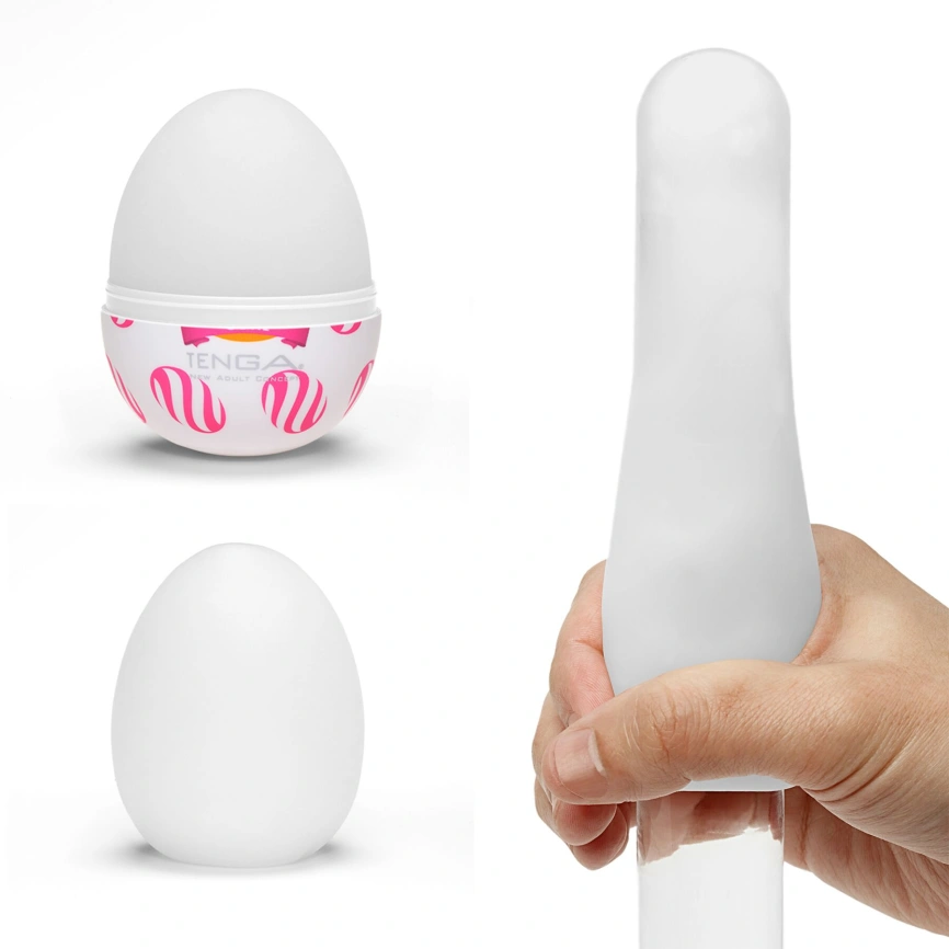 Мастурбатор-яйцо Tenga Egg Curl с рельефом из шишечек фото 3