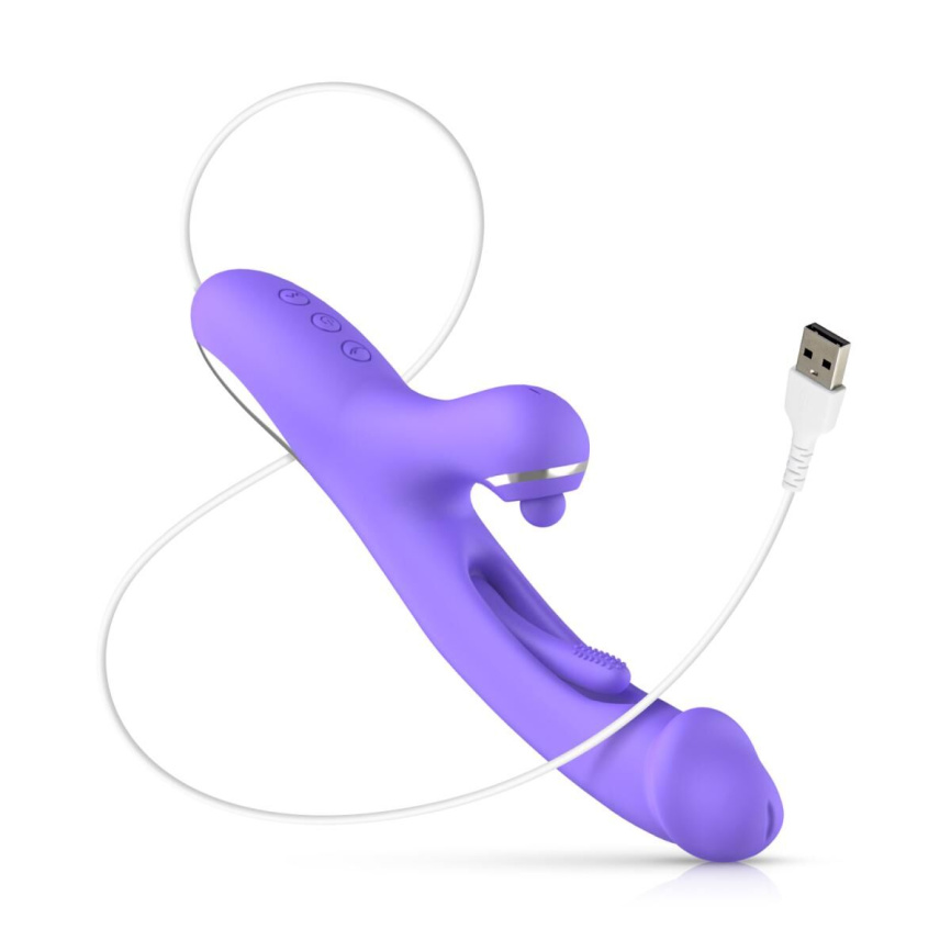Вібратор-кролик Good Vibes Only - Tess Rabbit Vibrator with G-Spot Stimulator фото 6
