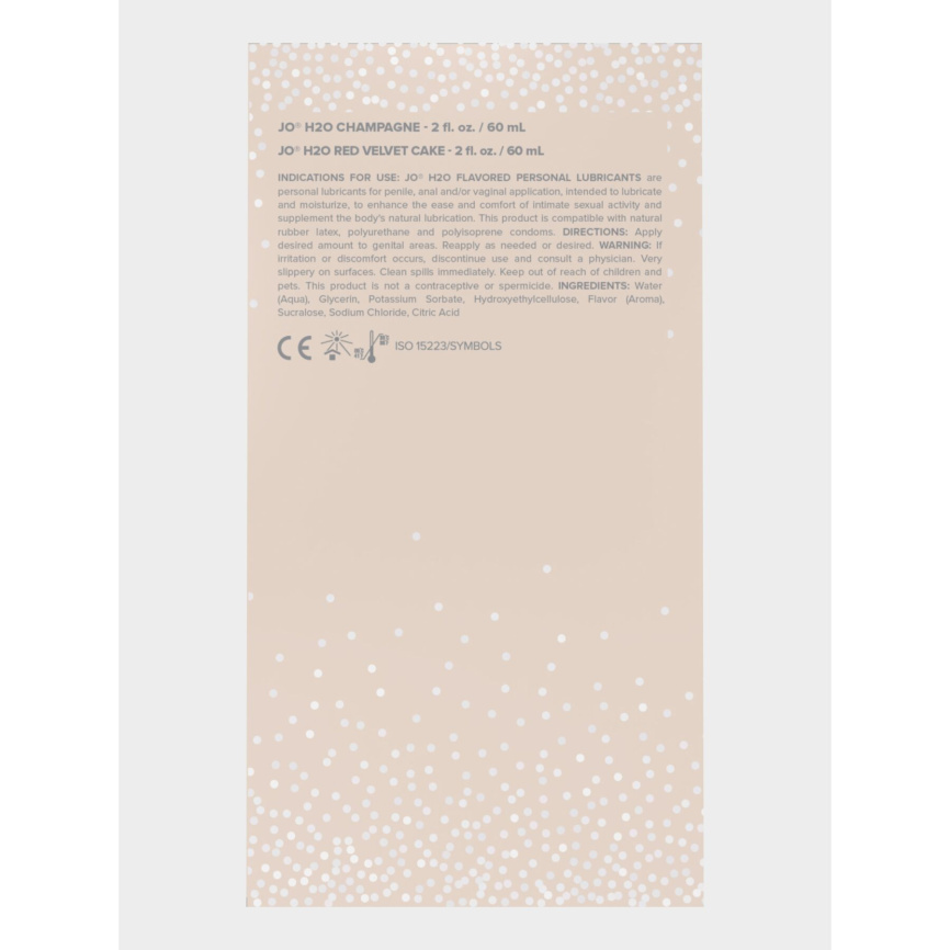 Набір смакових змазок JO Champagne & Red Velvet Cake (2×60 мл), Limited Edition фото 6