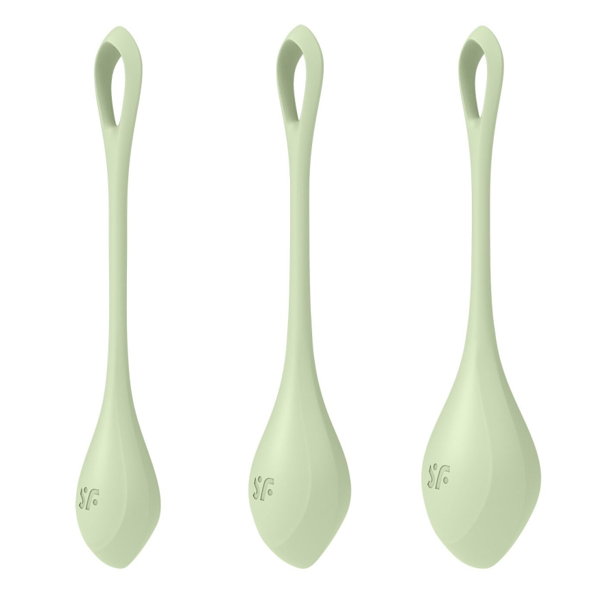 Набір йоні-намистин Satisfyer Yoni Power 2 Light Green, діаметр 2-2,5-3 см, маса 22-44-73 г фото 1