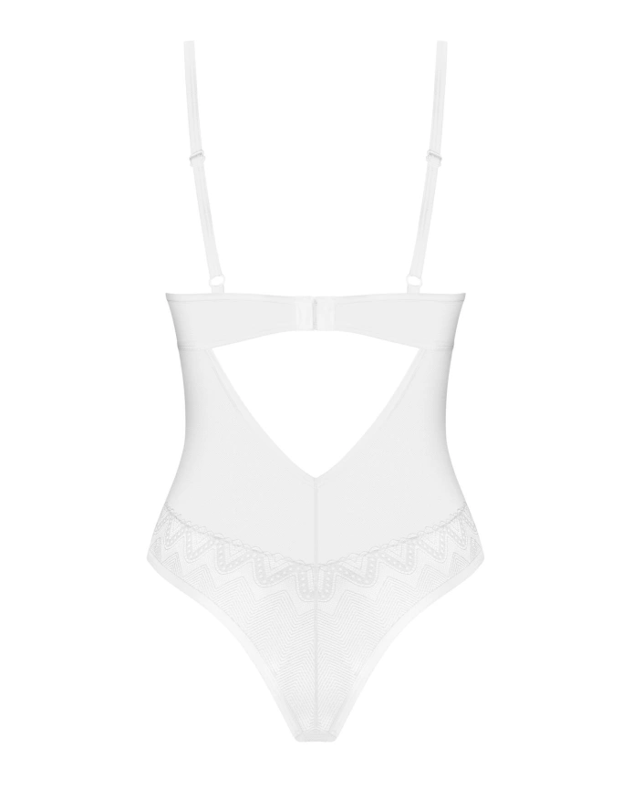 Боди Obsessive Alissium Teddy XS/S, лиф с мягкой чашкой, высокие вырезы для ног фото 6