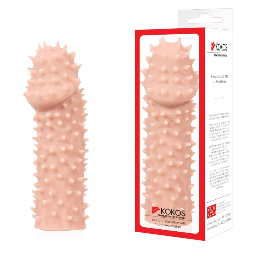 Насадка на член Kokos Extreme Sleeve ES.07 размер M, утолщающая, стимуляция точки G фото 8