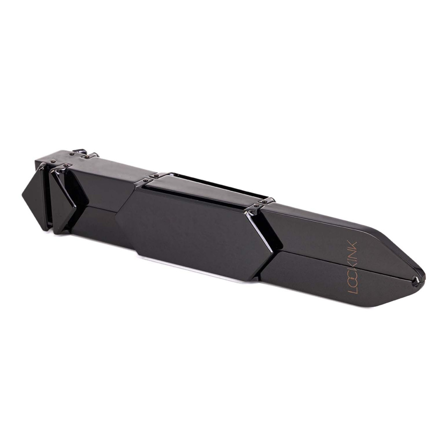 Регульована шльопалка LOCKINK Adjustable Slapper for Impact Play, чорна, натуральна шкіра фото 8