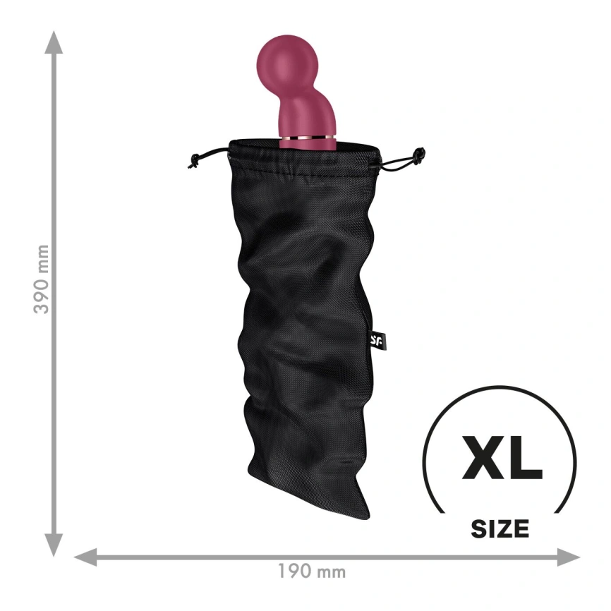Мешочек для секс-игрушек Satisfyer Treasure Bag XL, черный, на шнурке фото 1
