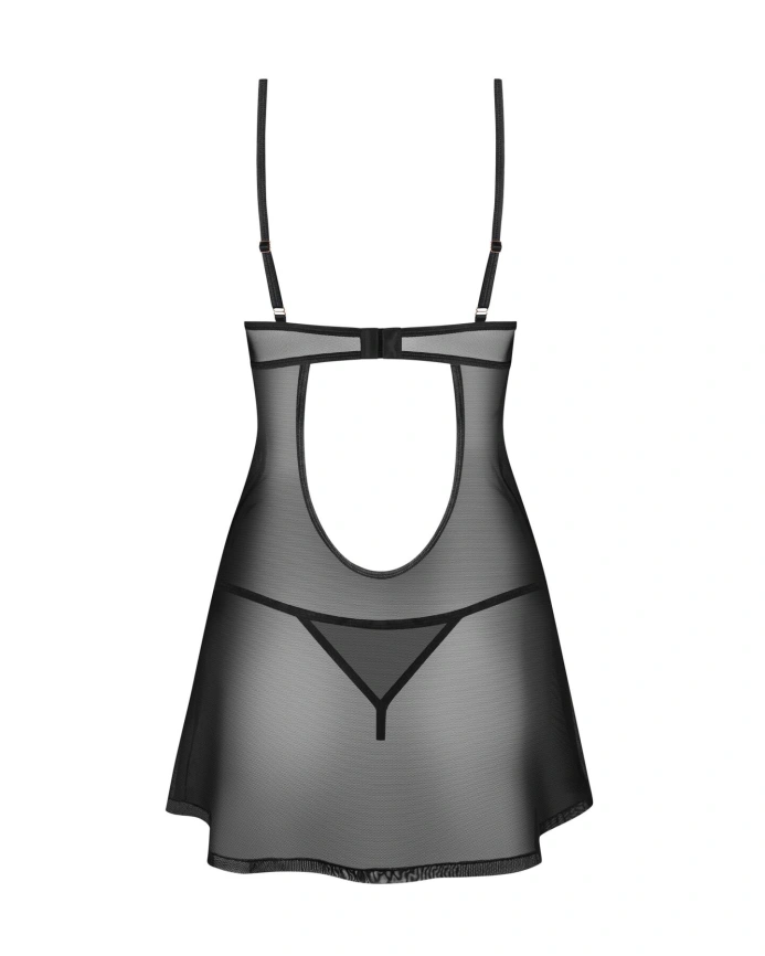 Сорочка Obsessive Euridia chemise & tanga M/L фото 3