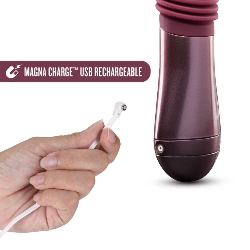 Пульсатор для точки G Blush Temptasia – Trixie Thrusting Dildo – Wine Red, 3 швидкості фото 3