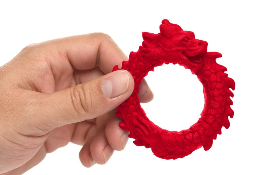 Ерекційне кільце – дракон Creature Cocks Rise of the Dragon Silicone Penis Ring – Red, діаметр 4 см фото 5