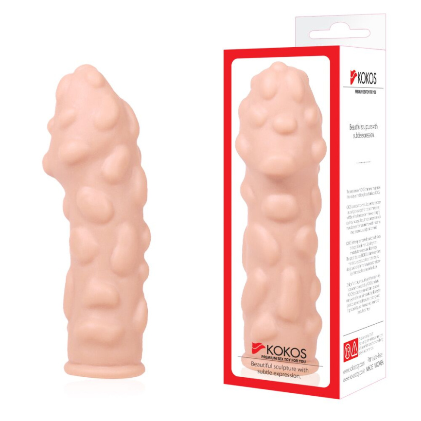 Насадка на член Kokos Extreme Sleeve ES.11 розмір M, потовщувальна, стимулюючий рельєф фото 3