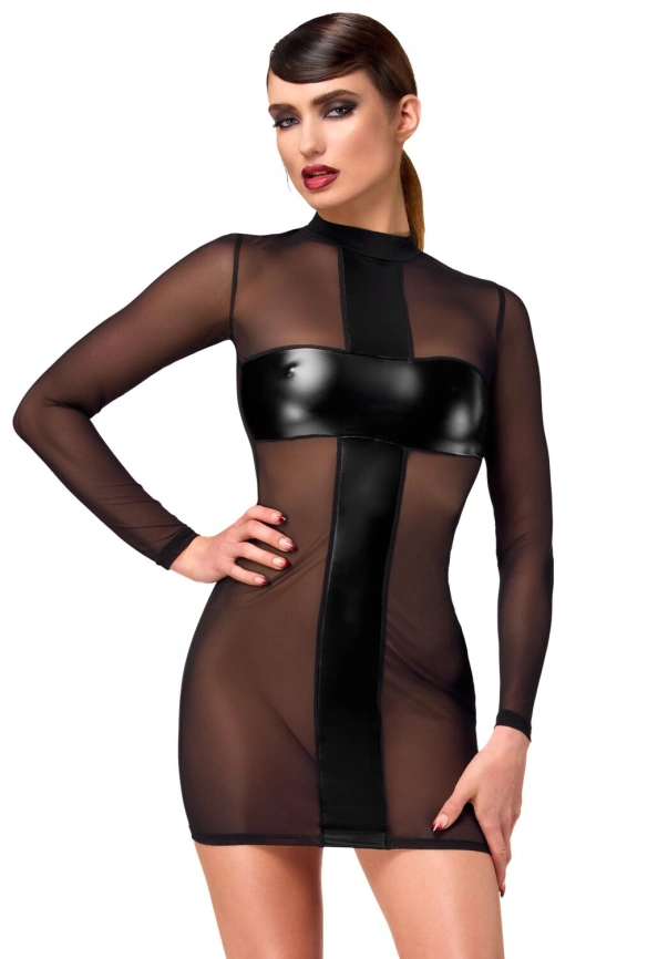 Платье Noir Handmade F369 Crossfire Mesh & Wetlook Mini dress XL фото 1
