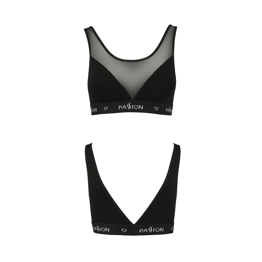 Топ с прозрачной вставкой Passion PS002 TOP M, black фото 12