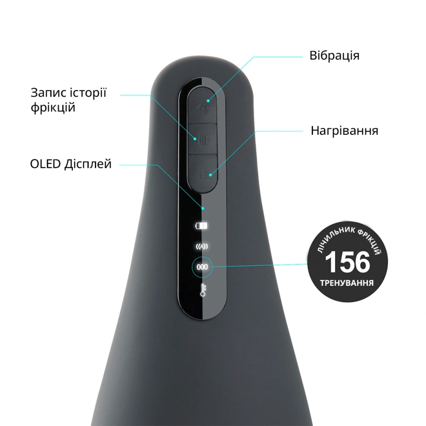 Мастурбатор Otouch AIRTURN 1, 7 режимов вибрации, 2 уровня подогрева, счетчик фрикций фото 15