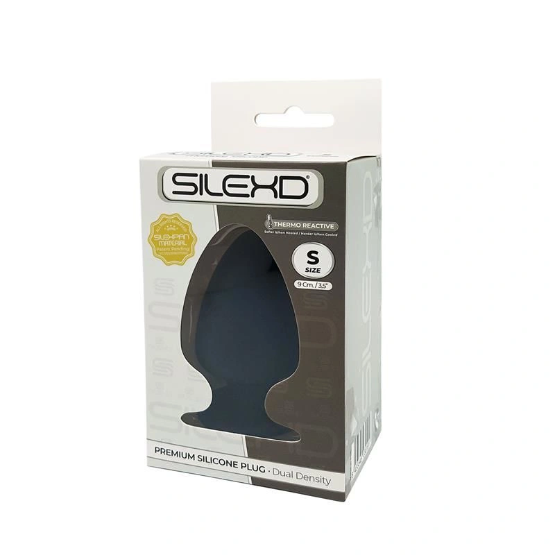 Анальная пробка SilexD (Model 1 size S) двухслойная, силикон+Silexpan, диаметр 5см фото 2