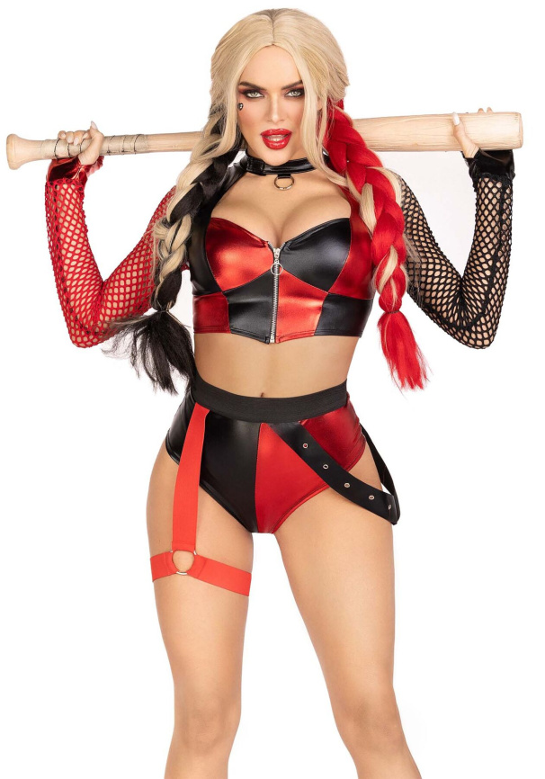 Еротичний костюм Leg Avenue Crime Spree Sweetie Costume S, топ, шорти фото 1