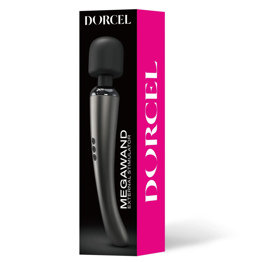Потужний вібромасажер Dorcel Megawand Chrome Silver який перезаряджається, 160 режимів фото 7