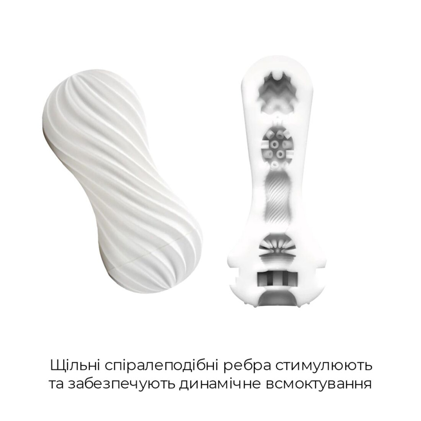 Мастурбатор Tenga Flex Silky White зі змінною інтенсивністю, можна скручувати фото 4