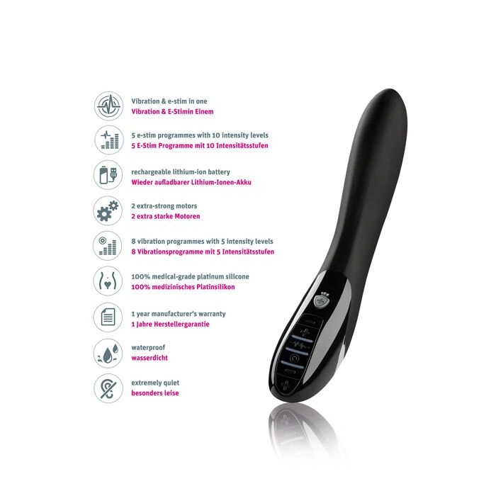 Вибратор с электростимуляцией Mystim Electric Eric eStim Black, миостимулятор фото 16