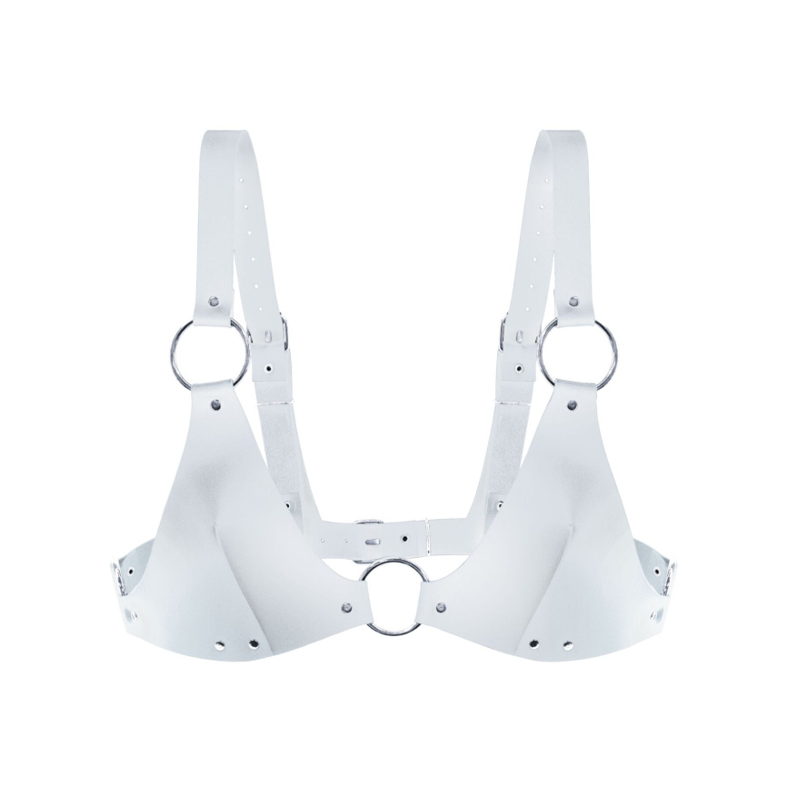 Ліф з натуральної шкіри Feral Feelings - Bikini Top White фото 1
