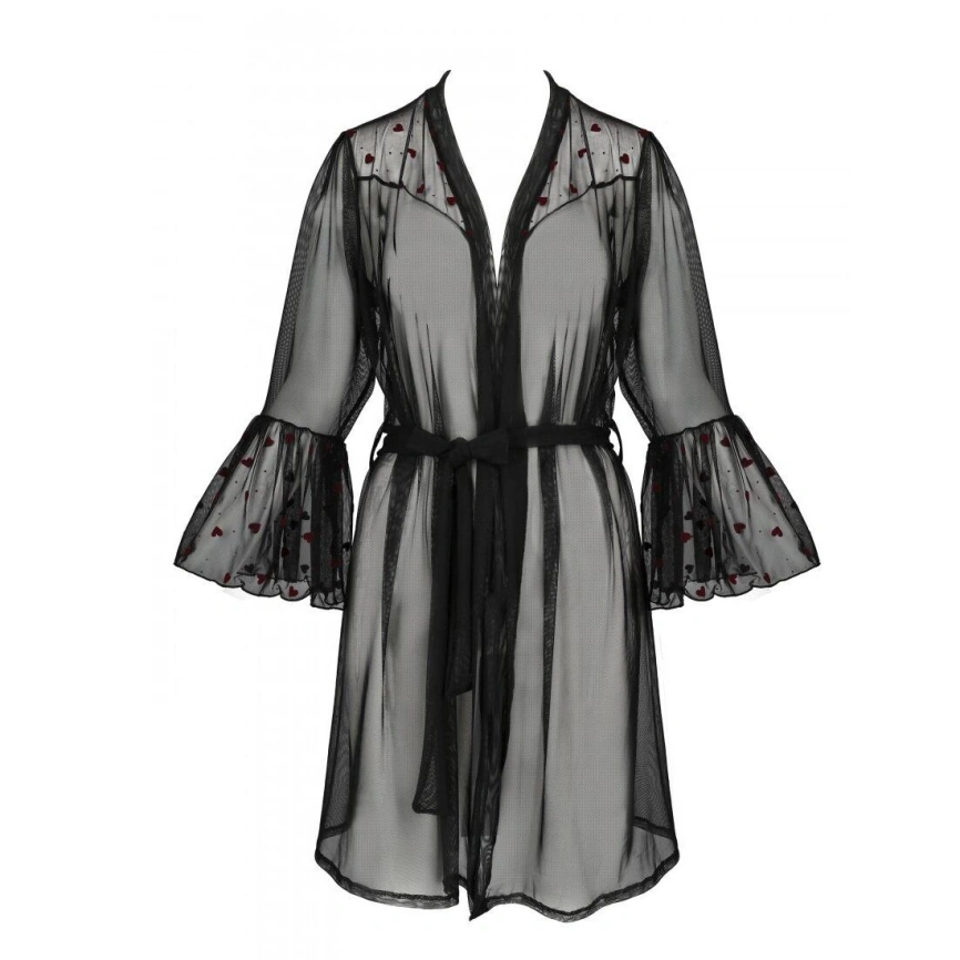 Воздушный пеньюар Passion LOVELIA PEIGNOIR XXL/XXXL, black фото 12