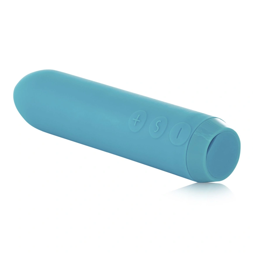 Минивибратор Je Joue - Classic Bullet Vibrator Teal с глубокой вибрацией и фиксацией на палец  + подарок косметичка фото 2