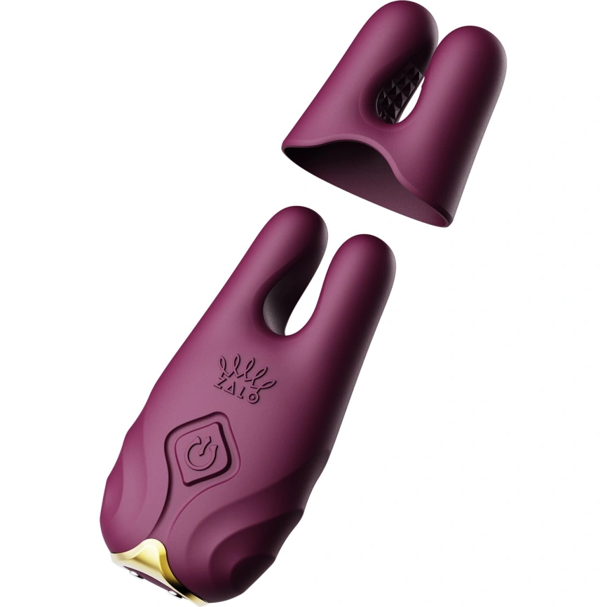 Смарт-вибратор для груди Zalo - Nave Velvet Purple, пульт ДУ, работа через приложение фото 4