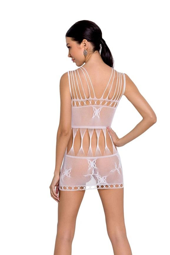 Бодистокинг мини-платье с бабочками Passion BS090 One Size white фото 2